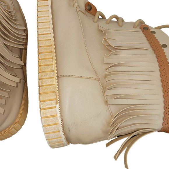 CODE WEST CRAE CRAE WOMENS BEIGE MOCASSIN SLIPPER BOOTIES SIZE 10M - Picture 4 of 12